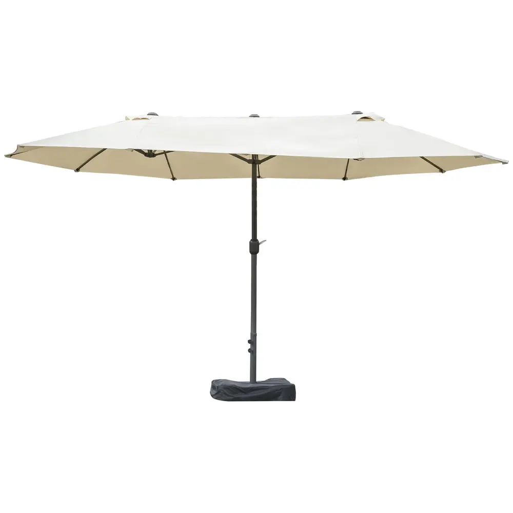 Dubbelt Parasoll med Vev Stort 460 x 270 x 240 Cm