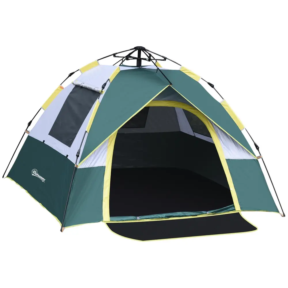 Kupoltält 3 Personer Polyester 205 x 195 x 135 Cm