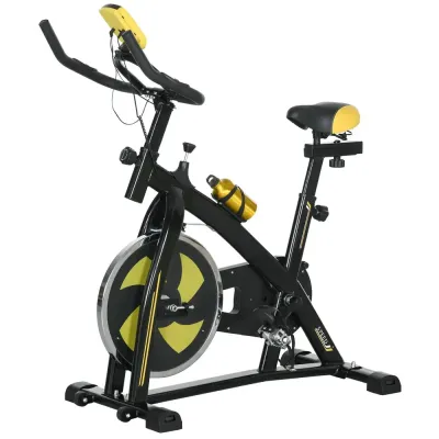 Tyst Motionscykel med Motstånd Pulssensor och Monitor Gul