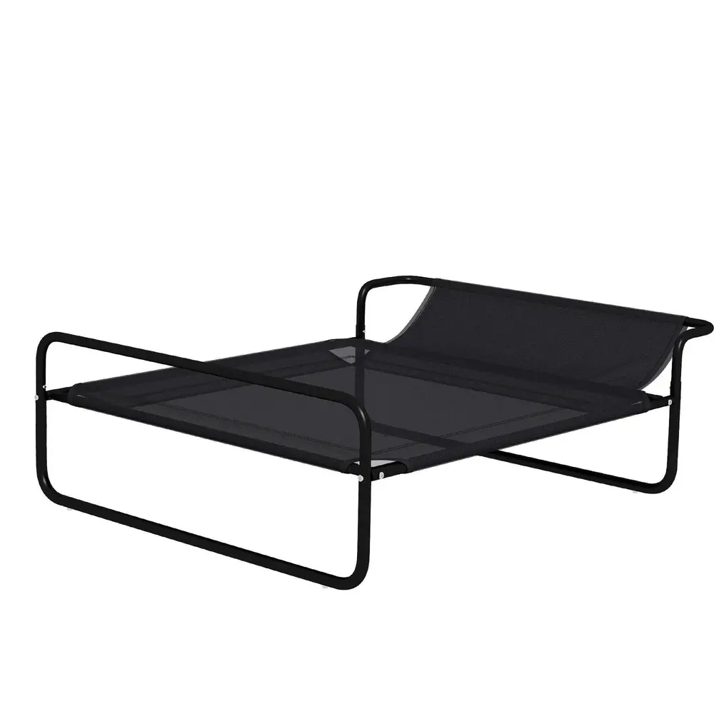 Hundsäng Husdjurssäng Svart av Metall 91 x 69 x 29 Cm