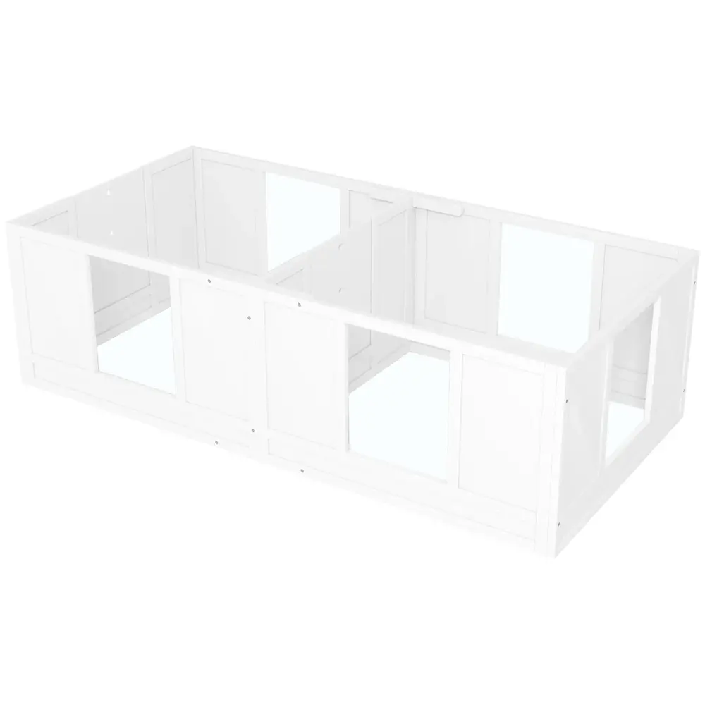 Valphage Valpstaket Vit av Plast för Små 164 x 80 x 48 Cm