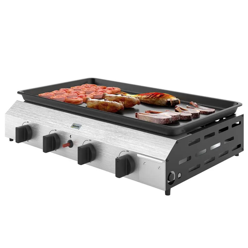 Gasolgrill Grillvagn 4 Brännare 77 x 44,5 x 19 Cm