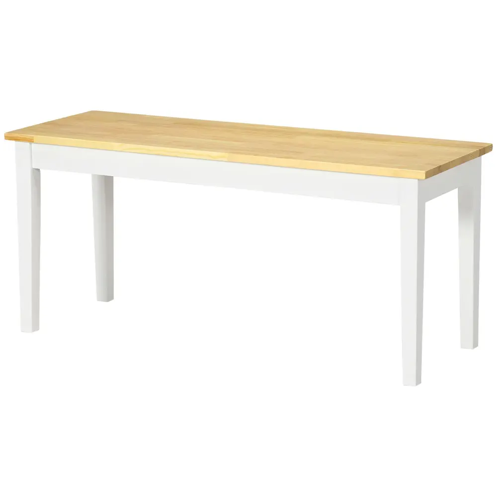 Bänk 2-Sits Bänk Vit av Furu Lantlig Stil 102 x 36 x 45 Cm