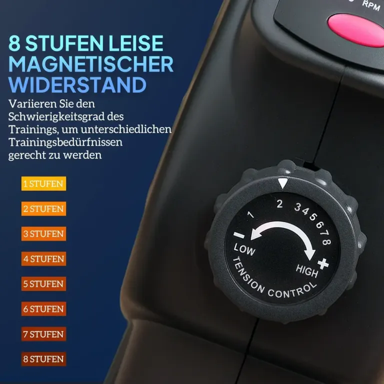 Pedaltrainer Mini Motionscykel Tyst Svart av Metall