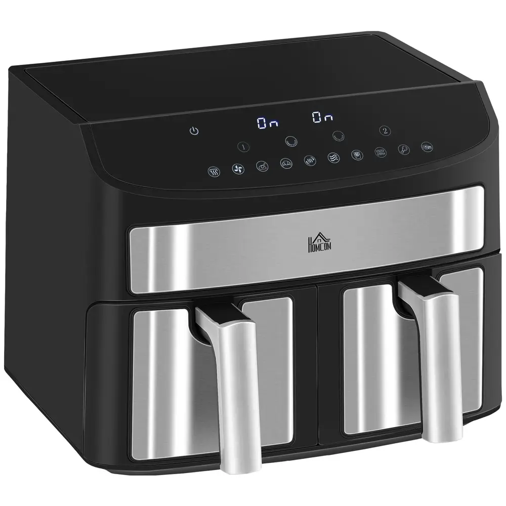 Multifunktionell Airfryer 8 L 2 Korgar 60 Min Timer