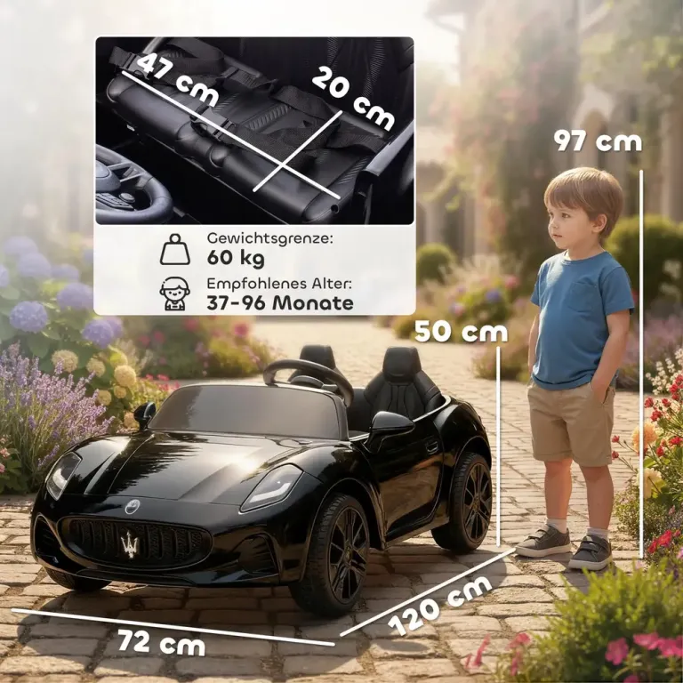 Elbil för Barn 12 v Batteridrift 2-Sits Sportbil Elektriskt Barnbil