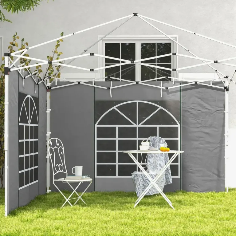 Paviljonggardiner 2-pack med Fönster och Dörrar 3 x 3 m