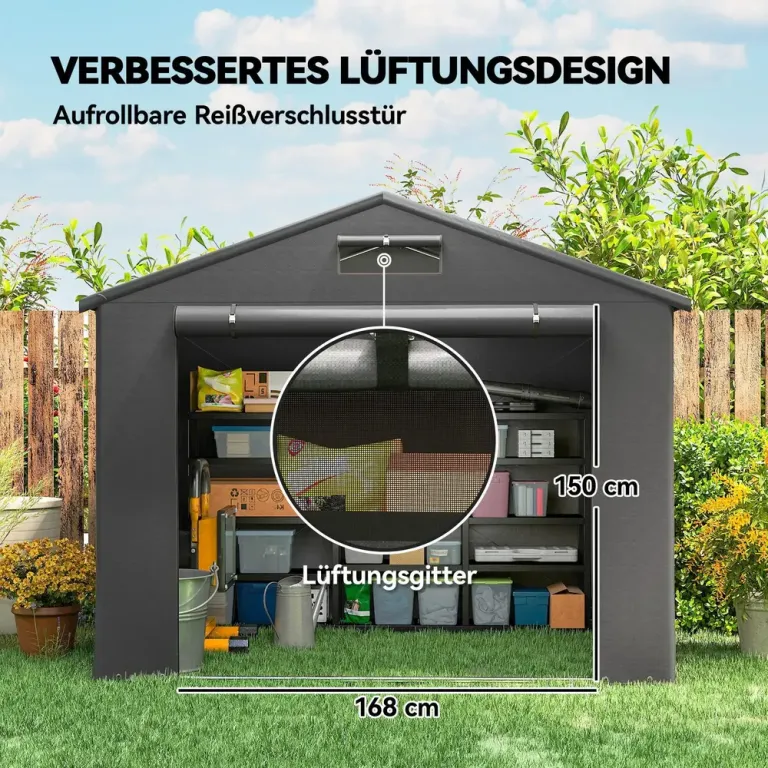 Tältgarage för Motorcykel i Slitstark PE Vattentätt Garagetält