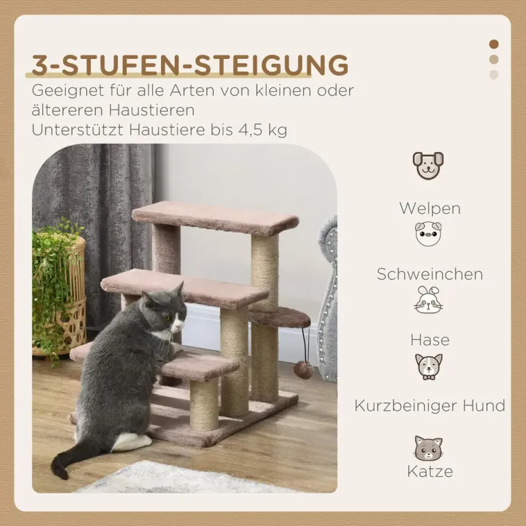 Klösträd för Katter med Koja och Sisalpelare