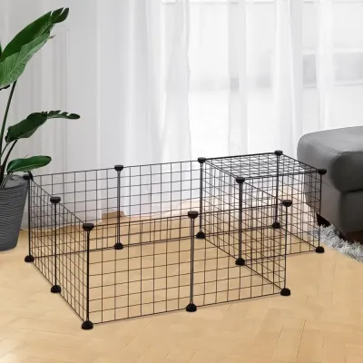 Liten Smådjursbur Metall Flexibel Utehage 106 x 73 x 36 cm