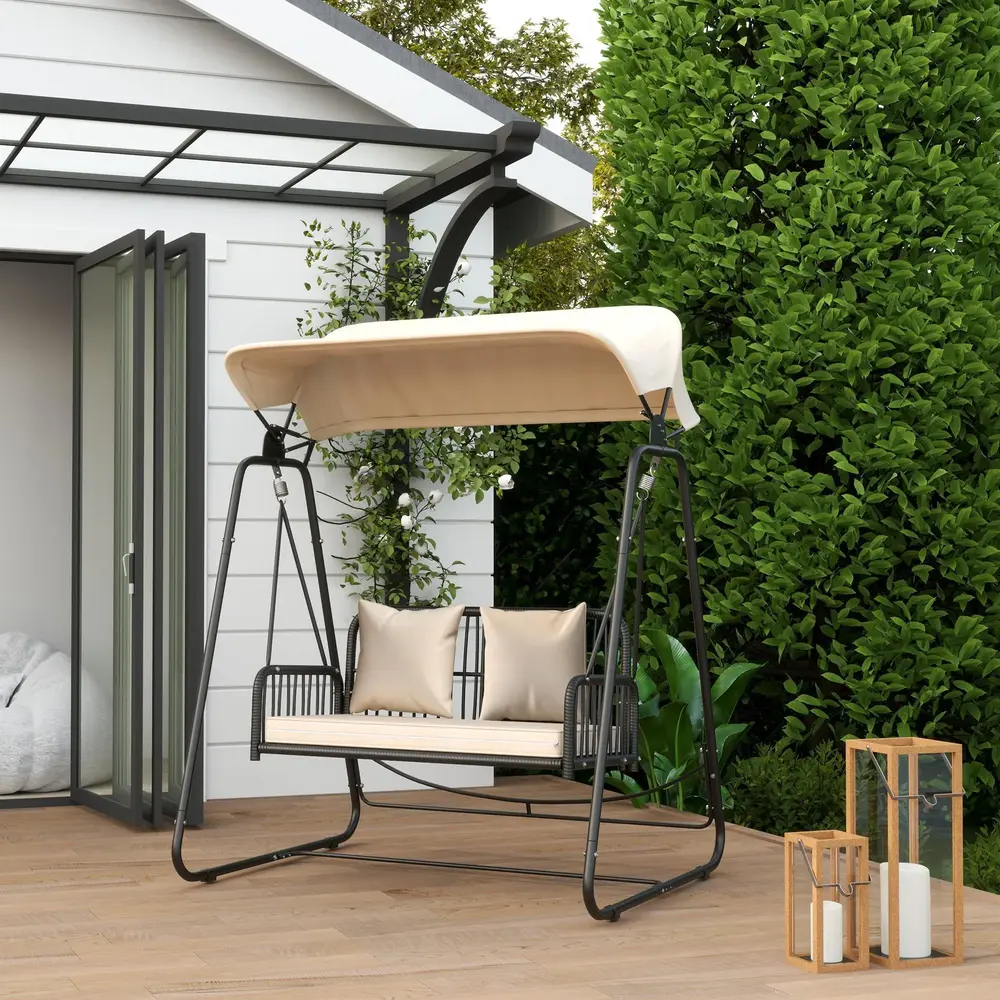Hammock Trädgårdsgunga 2-Sits Khaki 149 x 121 x 180 Cm