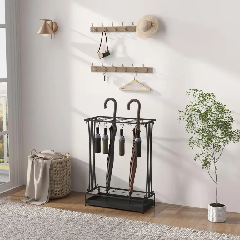Paraplyställ Stål Rektangulär 50 x 24 x 68 cm