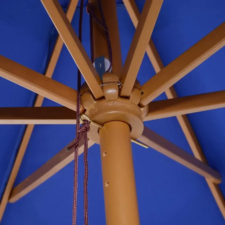 Träparasoll i Bambu Ø300 cm, Blå