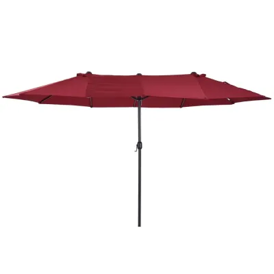 Träparasoll Dubbelt 455 x 270 cm