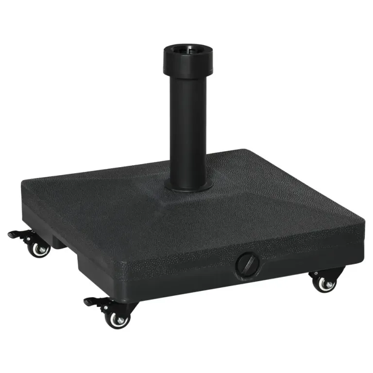 Parasollfot med Hjul Flyttbart Parasollstativ i 45 x cm