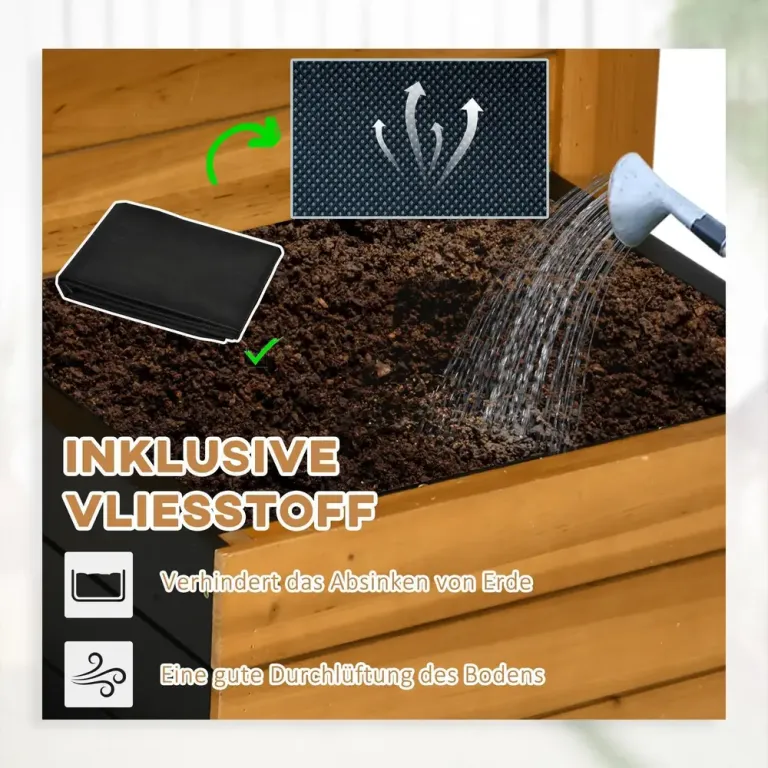 Upphöjd Odlingsbänk med Bevattning 79,5 x 49,5 x 80 cm