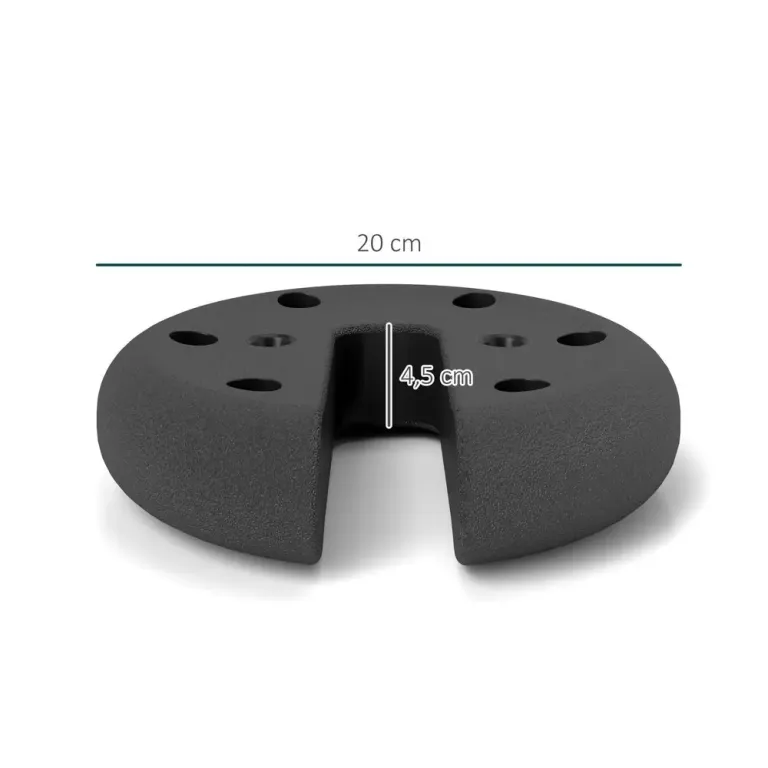 Paviljongvikter Tältvikter 4-Pack Svart Betong och Plast