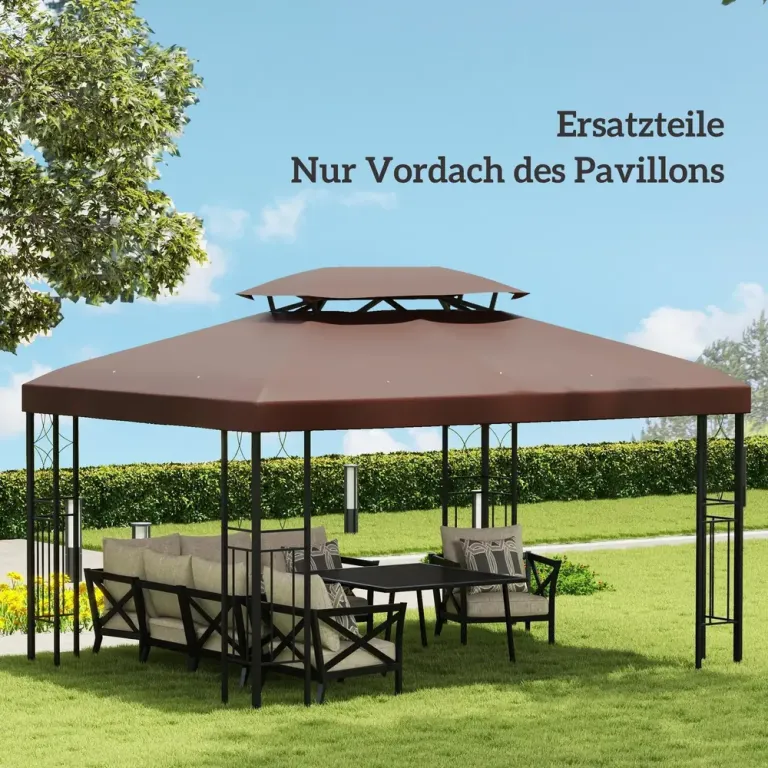 Paviljontak Prisvärd Mörkbrun Polyester för 3x4m