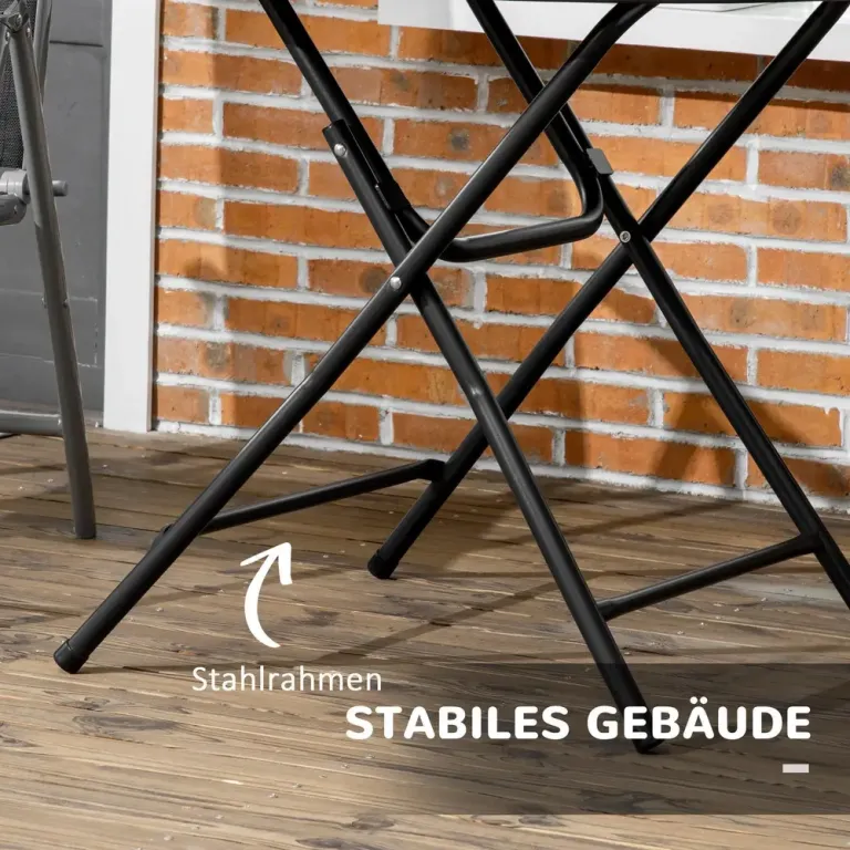 Runt Hopfällbart Trädgårdsbord Praktiskt Matbord i 80 cm