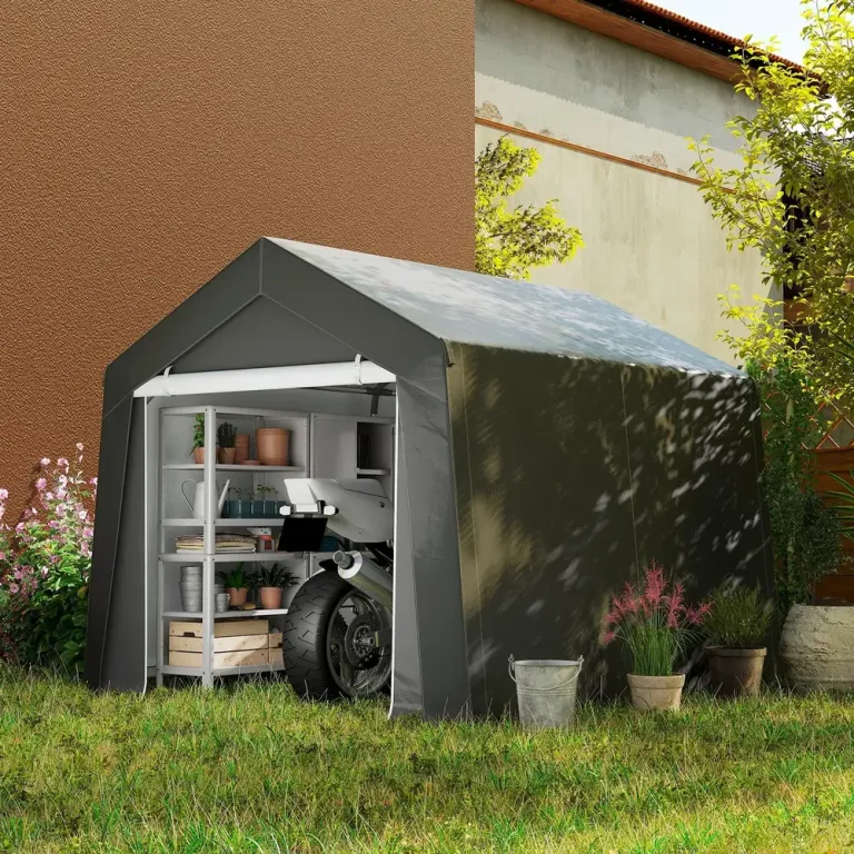 Garagetält med Rullport och Ventilation 3 x 3 m, Grå