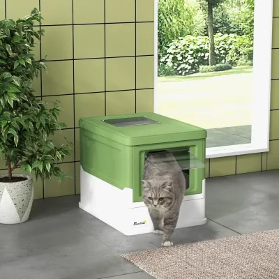 Kattlåda Vit av Plast 47,5 x 35,5 x 36,7 cm