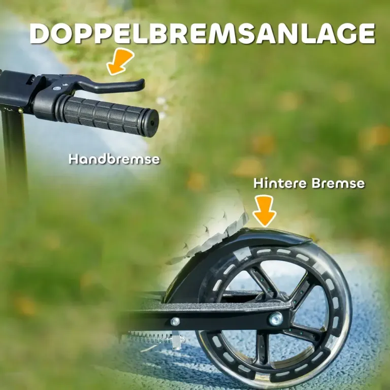 Sparkcykel för Barn med Dubbla Bromsar och Hopfällbar Justerbar Hjul