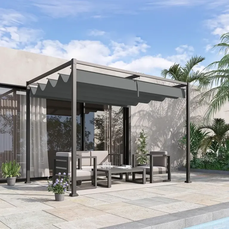 Pergola Lusthus Altanskydd med Skjuttak 298 x 213 x 221 cm