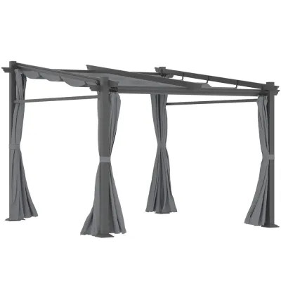 Pergola med Soltak Trädgårdspaviljong 2,97 x 2,95 m