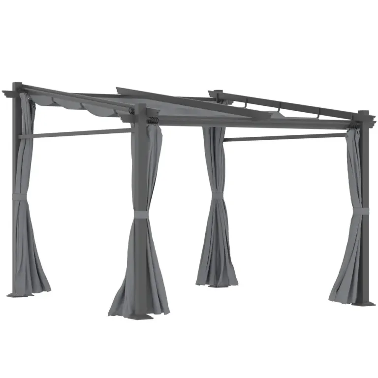 Pergola med Soltak Trädgårdspaviljong 2,97 x 2,95 m