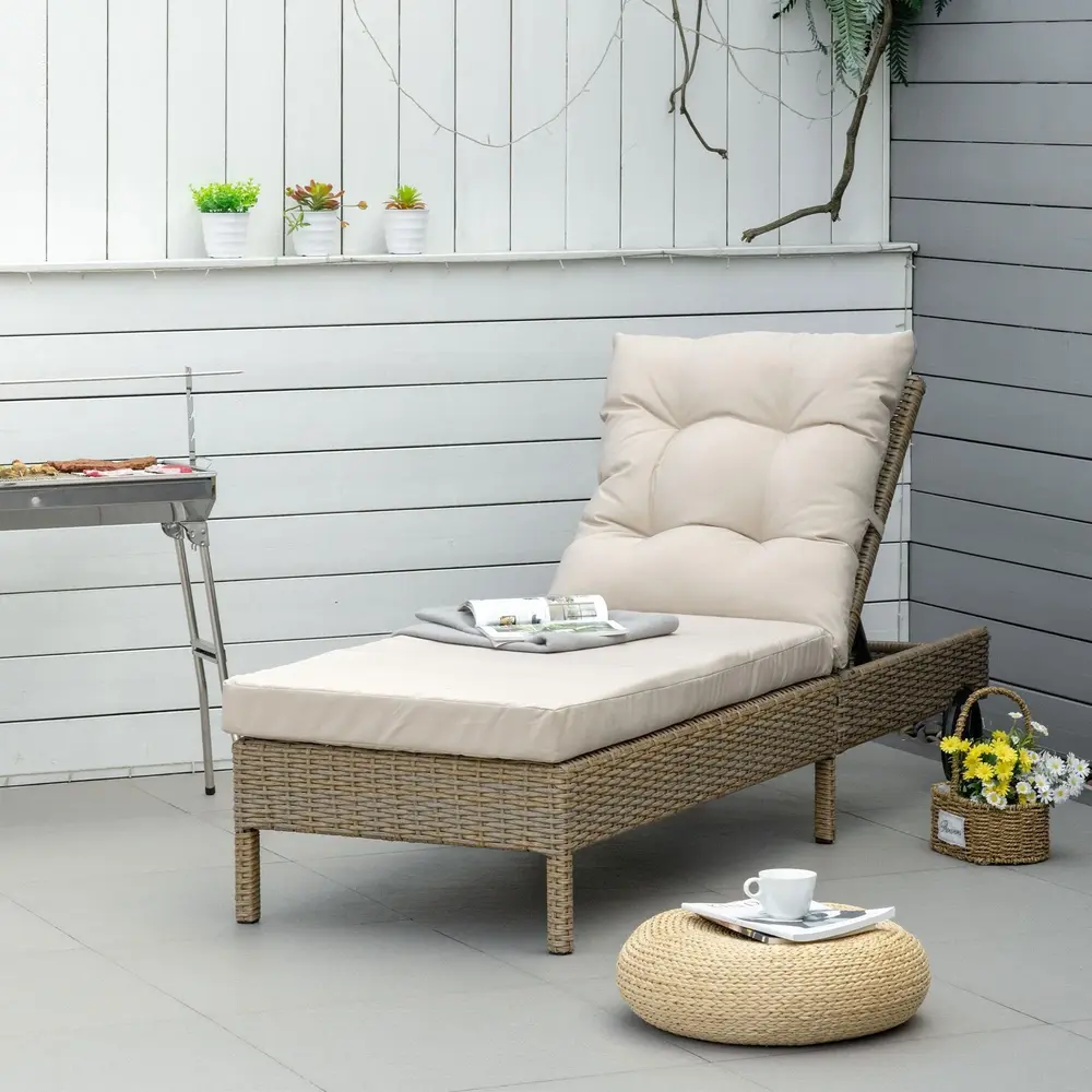 Solsäng i Konstrotting Solstol med Dyna 200 x 66 x 92 Cm
