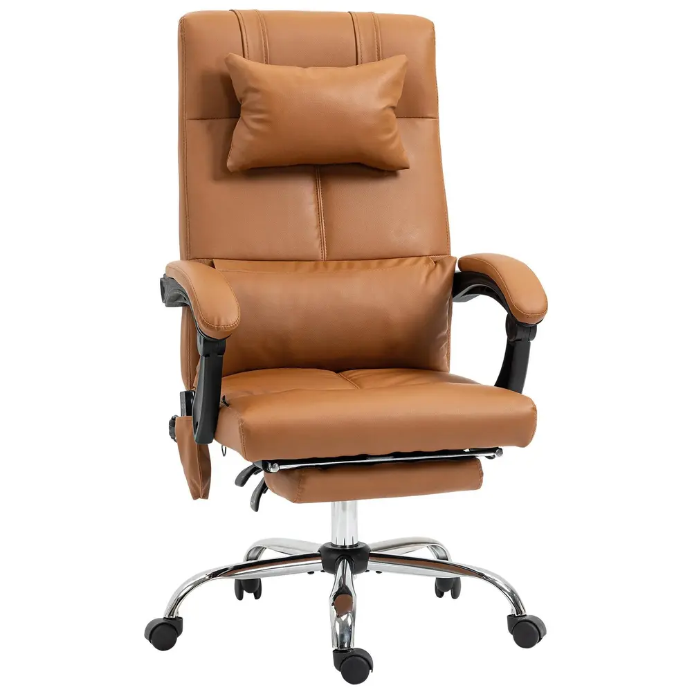 Kontorsstol Massagestol Ljusbrun av Konstläder Ergonomisk