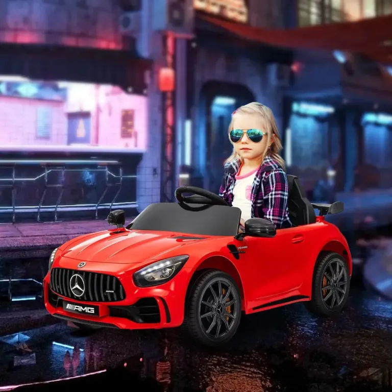 Elbil för Barn Sportbil 12 v Röd Mercedes Benz Fjärrkontroll