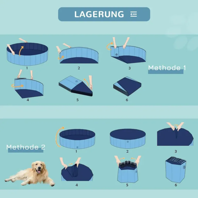 Plaskbassäng för Hundar Hundpool för Varma Ø100 x H30 cm