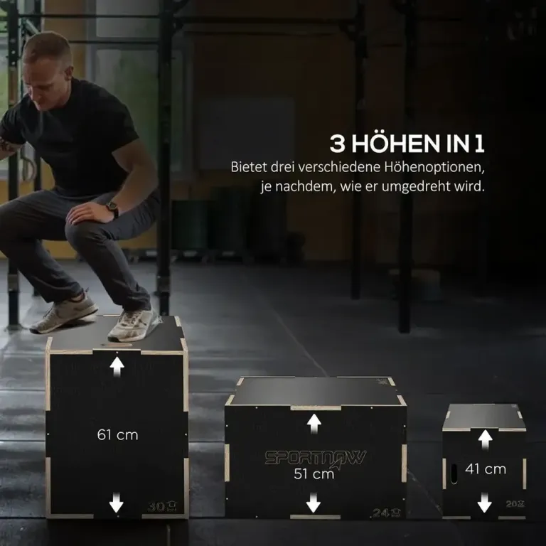 Plyobox i Trä för Hoppträning, Svart Bokträ