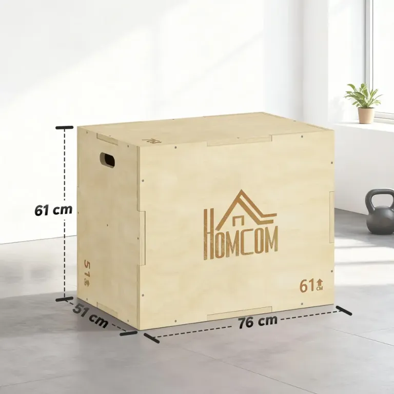 Plyobox Natur Trä för Gym och Hemmaträning