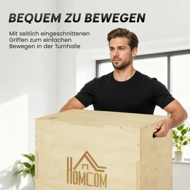 Plyobox Natur Trä för Gym och Hemmaträning