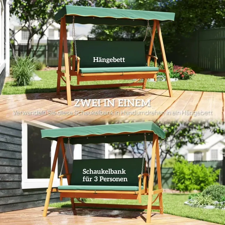 Hammock med Soltak & Dyna Sits Äkta Mörkgrön