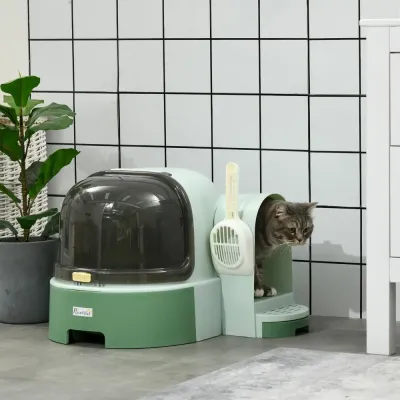 Kattlåda Katt-Toalett med Filter & Tak 98 cm