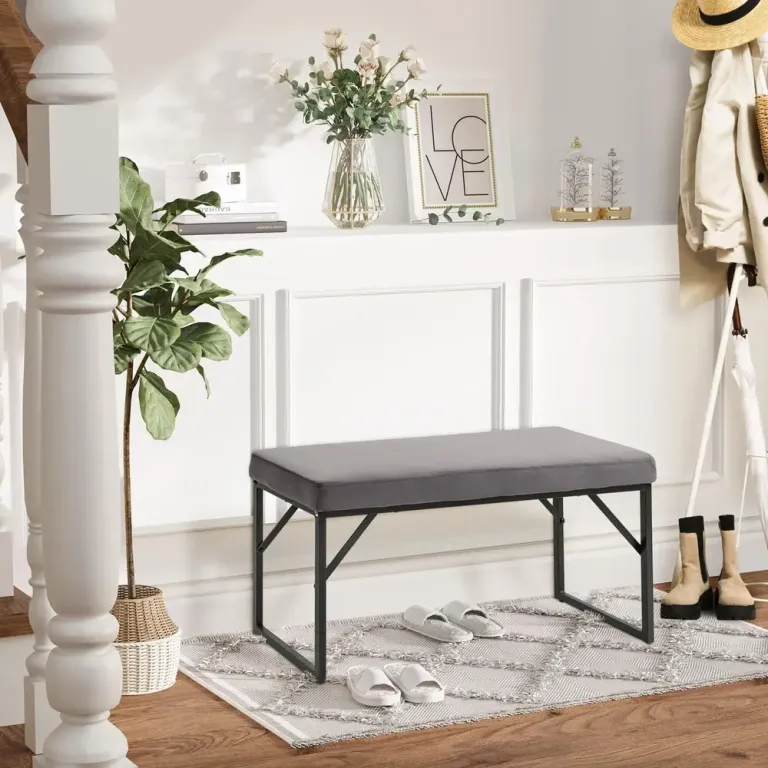 Skobänk Sittbänk med Skoförvaring och Dyna för Entré