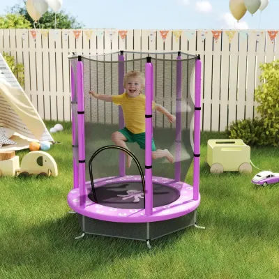 Barnstudsmatta med Skyddsnät - och Utomhusbruk 3-6 År Lila