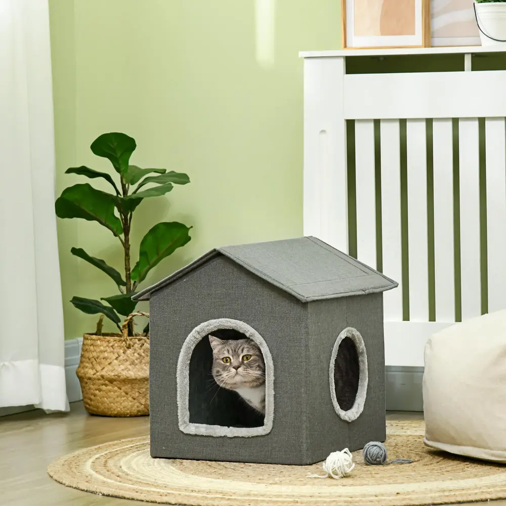 Kattbädd Kattgrotta Mjuk Sovplats Katt 128 Cm