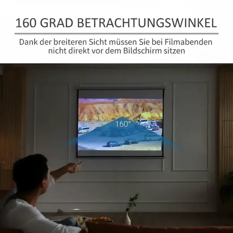 Projektorduk 100 Tum 4:3/16:9 Manuell Mattvit Metallhölje