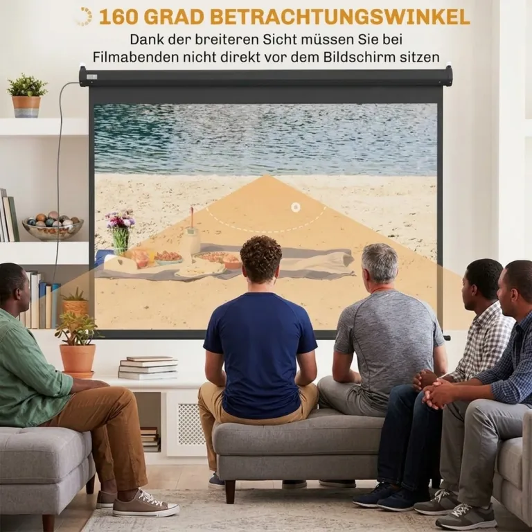 Projektorduk Manuell 100 Tum 4:3, Svart Motoriserad Format