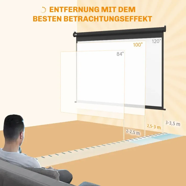 Projektorduk Manuell 100 Tum 4:3, Svart Motoriserad Format