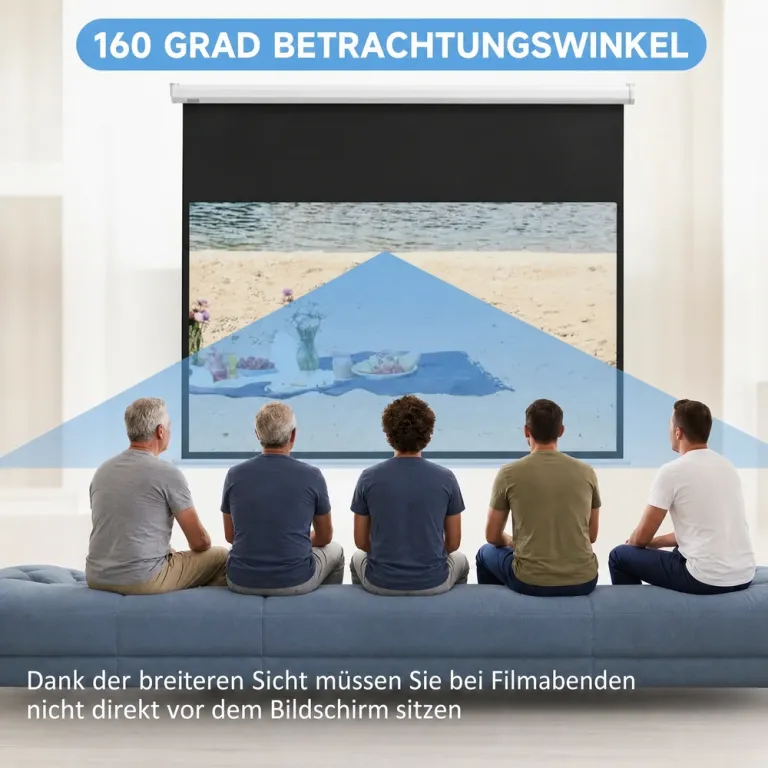 Projektorduk med Stativ och Fäste, Vit Manuell Tums Format