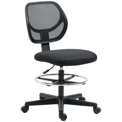 Ergonomisk Kontorsstol med Fotstöd Höj- och Sänkbar