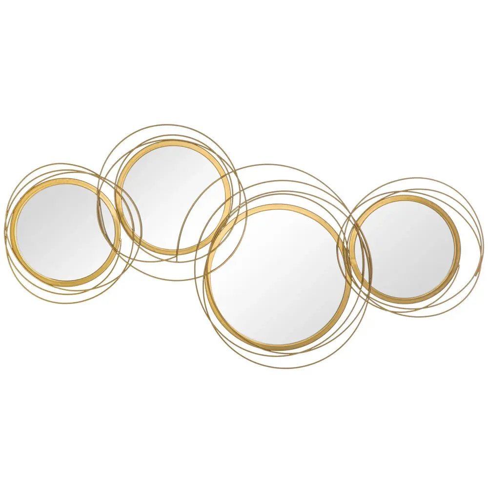 Spegelset Väggspeglar Guld av Glas och Metall
