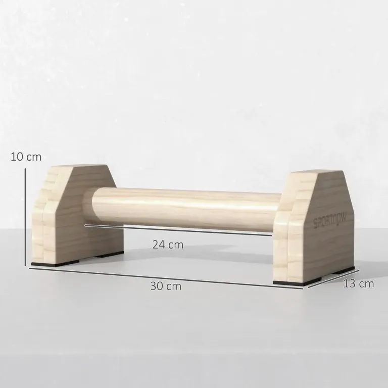 Push-Up Handtag 2-Pack i Bokträ Max 120 kg, Natur