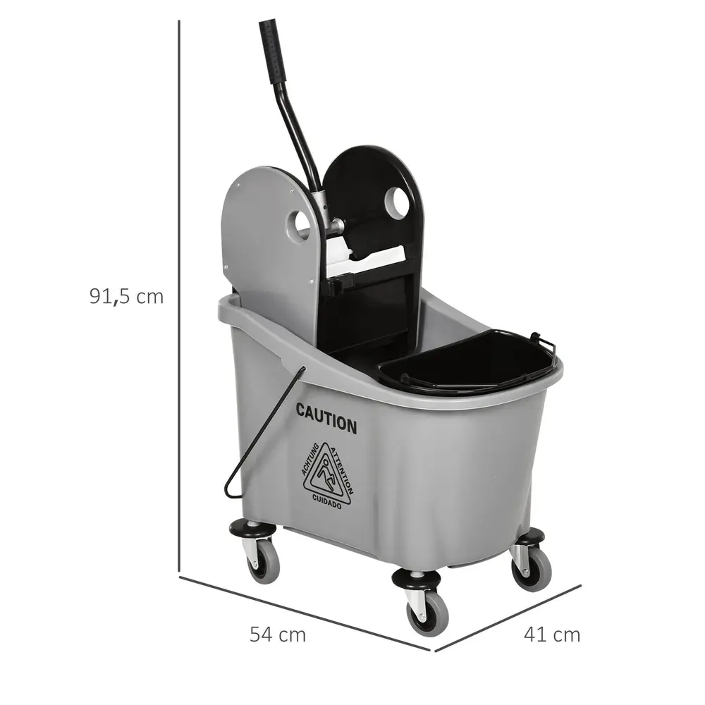 Städvagn Torkvagn Grå av Plast och Metall 54 x 41 x 91,5 cm