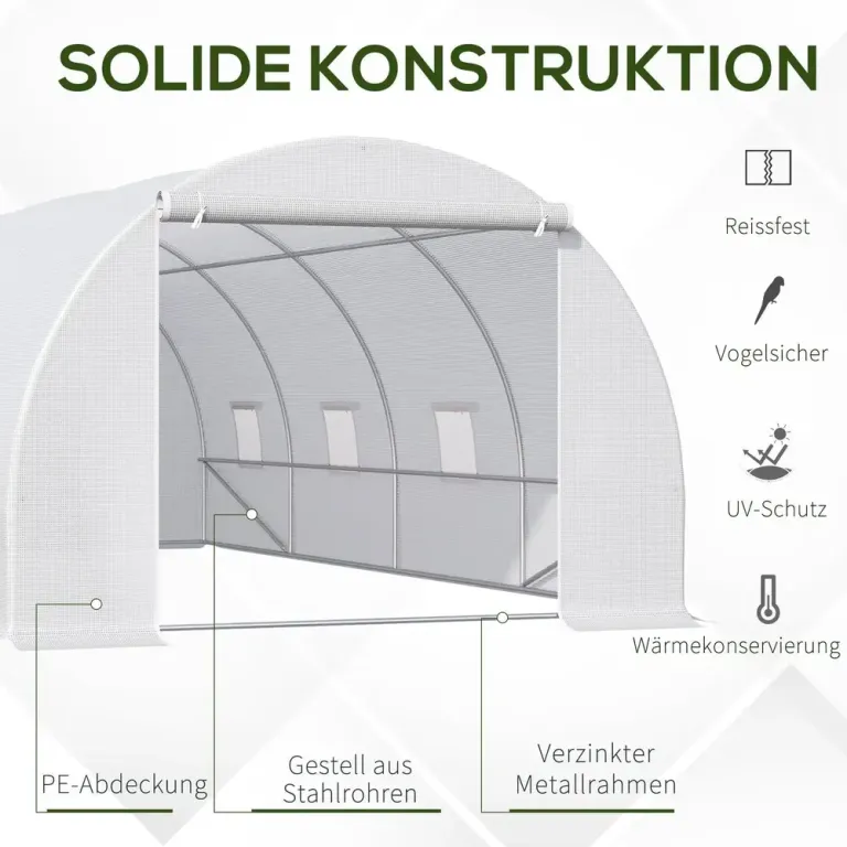 Tunnelväxthus Stort 600 x 300 x 200 cm